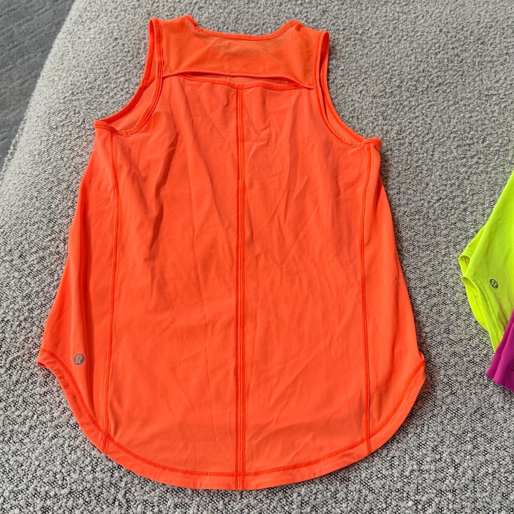 Lululemon Vibrant Sleeveless Women's Tops - Orange, Purple, Yellow - Picture 5 of 9